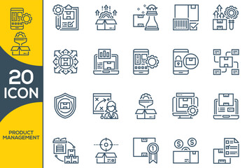 PRODUCT MANAGEMENT ICON SET DESIGN