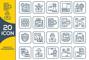 PRODUCT MANAGEMENT ICON SET DESIGN
