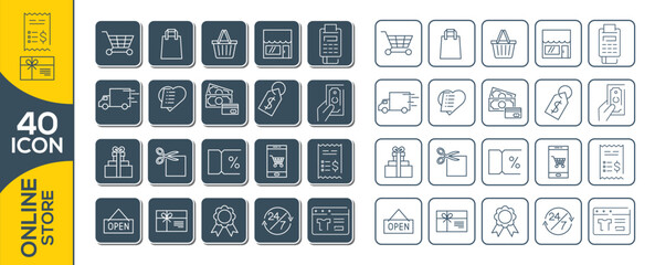 ONLINE STORE ICON SET DESIGN