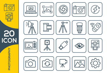PHOTOGRAPHY ICON SET DESIGN