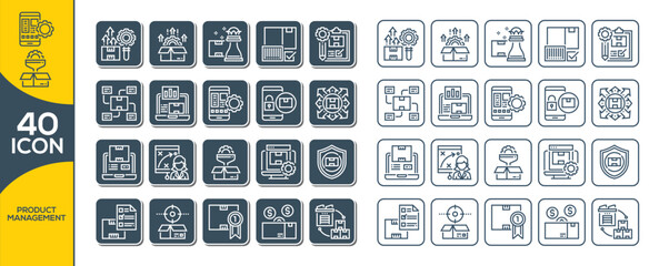PRODUCT MANAGEMENT ICON SET DESIGN
