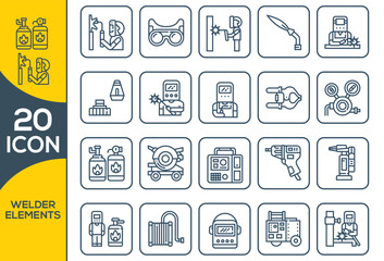 WELDER ELEMENTS ICON SET DESIGN