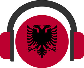 Albania headphone flag.