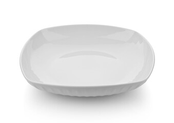 white ceramic plate isolated on white background