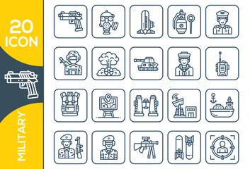MILITARY ICON SET DESIGN