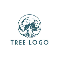 logo about a tree with a white background. Using the coreldraw x5 application with line techniques.