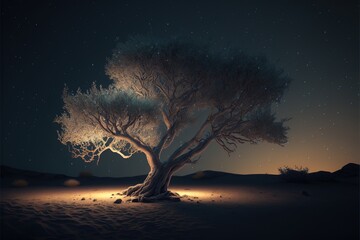 Obraz na płótnie Canvas Digital illustration about a tree.