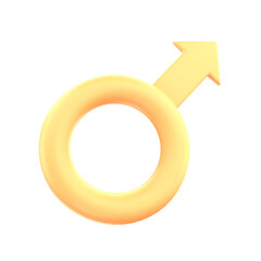 3d render male symbol illustration