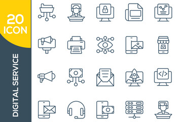 DIGITAL SERVICE ICON SET DESIGN