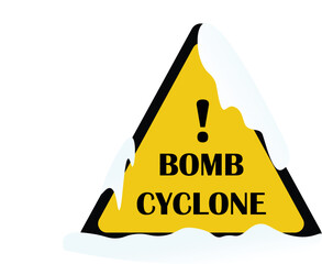 Bomb Cyclone Vector Illustration. blizzard road Vector Illustration. 