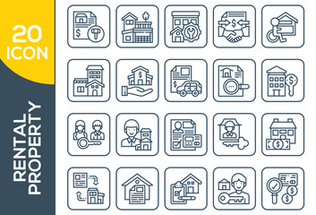 rental property icon set design