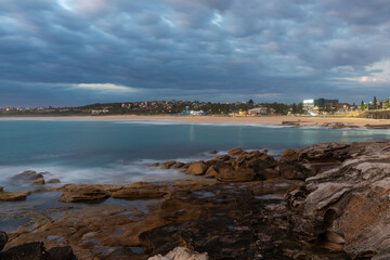 Fototapeta na wymiar Morning view of Maroubra Beach, Sydney, Australia.