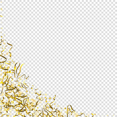 tinsel holiday Gold Foil serpentine ribbon star