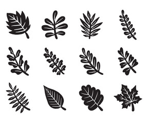 Dry autumn fall leaf doodle icon