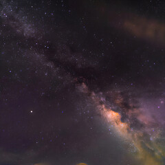 Fototapeta na wymiar Beautiful starry night sky. Generative AI.