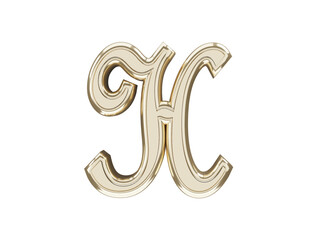 3d golden alphabet text effect