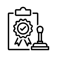 Black line icon for Regulatory