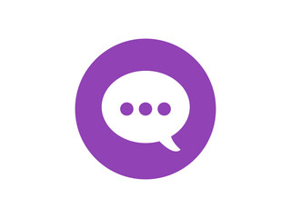 Message icon. Speech bubble and Sms Chat with message on an isolated background. Vector illustration
