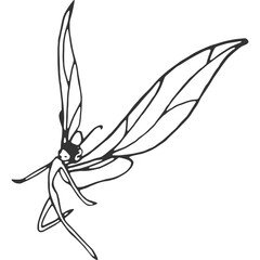 Little Fairy Vintage Illustration Vector