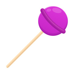 Lollipop vector illustration. Cartoon drawings of cute lollipop, sugar ball on stick isolated on white background. Desserts, sweet food, confectionery concept