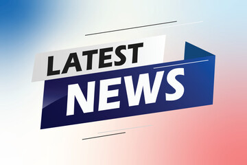 Latest news word concept vector illustration with blue lines modern futuristic 3d style for landing page template ui web mobile app poster banner flyer background gift card coupon label wallpaper