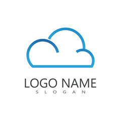 Cloud illustration logo vector flat design