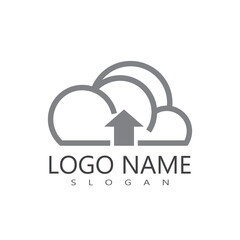 Fototapeta premium Cloud illustration logo vector flat design
