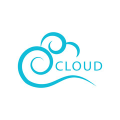 Cloud illustration logo vector flat design