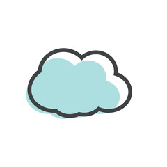 Obraz premium Cloud illustration logo vector flat design