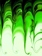 abstract minimal concept green liquid 
water colour design wave circle curtain background illustration 