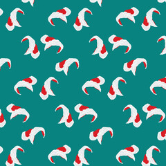 seamless pattern with santa hats