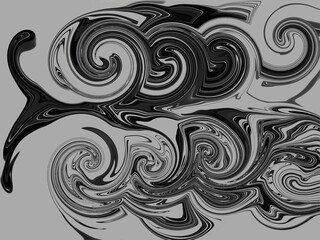 Fototapeta na wymiar abstract minimal concept black and white liquid water colour art design background illustration background
