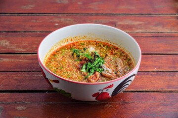 Rice and Noodle Dishes in Asian restaurant 