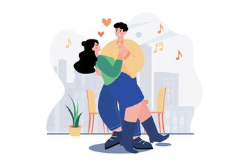 Couple dancing together