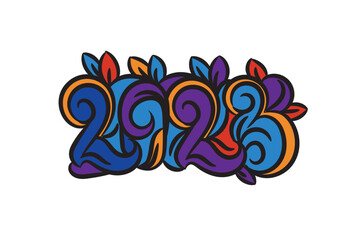 Obraz premium colorful ornament of new year 2023