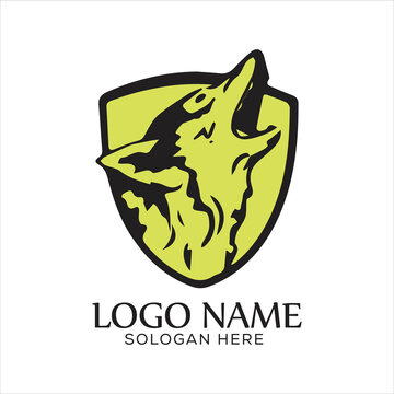 Creative Outstanding professional wolf  logo design template suitable for Print, Digital, Icon, Apps, print T-Shirts and Other Marketing Material Purpose