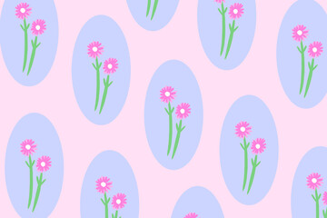 flower pattern continuous pattern illustration design cute paper material