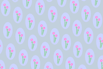 flower pattern continuous pattern illustration design cute paper material
