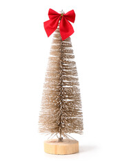 Beautiful decorative Christmas tree isolated on white background