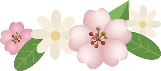 spring flowers border