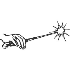 Magic Wand Vintage Illustration Vector