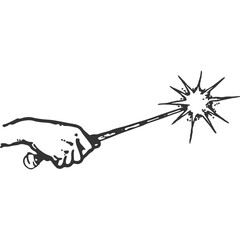 Magic Wand Vintage Illustration Vector