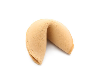 Fortune cookie on white background