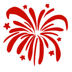 chinese firework transparent background for decoration.