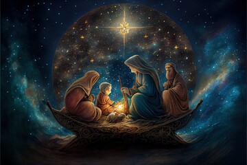 Christmas Nativity under the Stars