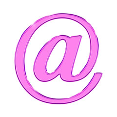 Pink Chrome Letter @