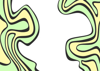 Minimalist background with colorful wavy lines pattern and with some copy space area