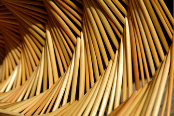 Spiral woven straw texture background .
