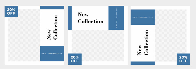 Social media post template collection Minimalist