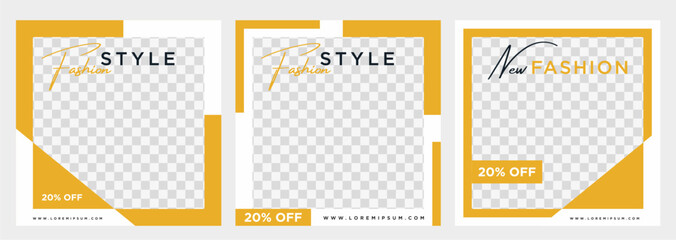 Social media post template collection Minimalist